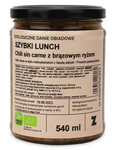 Chili sin Carne természetes rizzsel BIO 540 ml - RENDELÉS